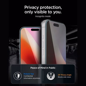 Spigen Glas.tR EZ Fit Pro HD AC yksityisyyttä suojaava karkaistu suojalasi mallille iPhone 18 Pro Max