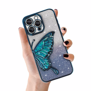 Tel Protect Butterfly Water Suojakuori iPhone 17 Pro Max:lle sininen