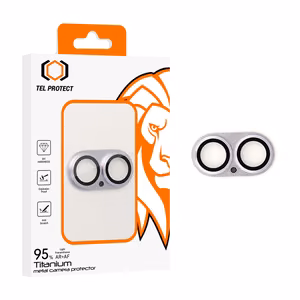 Karkaistu lasi Tel Protect 95% AR+AF Full Metal kameransuoja iPhone 17:lle violetti (kamerasaareke)