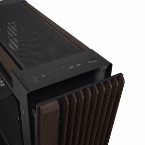 ASUS ProArt PA602 -keskikokoinen tornikotelo puuviimeistelyllä ja karkaistulla lasipaneelilla, musta