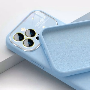 Pehmeä silikonisuojakuori linssillä iPhone 13 Pro:lle - vaaleansininen