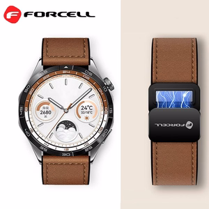 Hihna Samsung Galaxy Watch:lle Forcell F-Design FS20 magneettinen ekologinen nahka 20 mm musta