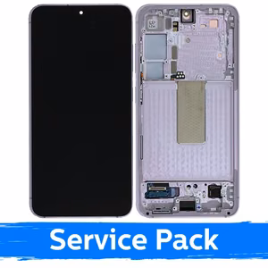 LCD-näyttö yhteensopiva Samsung S911 S23 kehyksellä / laventeli (vaaleanpunainen) / (Service Pack)