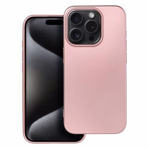 Metallinen Suojakuori iPhone 15 PRO:lle vaaleanpunainen