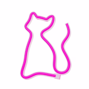 Neon LED-valo CAT vaaleanpunainen Bat + USB FLNE04 Forever Light