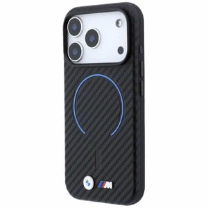 BMW M Carbon Printed Ring MagSafe-suojakuori iPhone 17 Pro Max / 18 Pro Max -malleille, musta