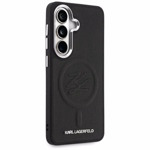 Karl Lagerfeld Suojakuori Embossed Ring Initials MagSafe Samsung Galaxy S26:lle musta