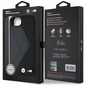 BMW Oversized Stripes MagSafe Suojakuori iPhone 16e:lle - Musta