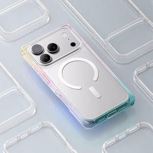 AmazingThing Omni Suojakuori iPhone 17 Pro Max:lle MagSafe-yhteensopiva - läpinäkyvä sateenkaari