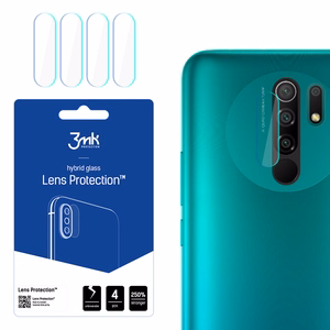 3MK Flexible Glass Lens Xiaomi Redmi 9 Kamerasuoja 4 kpl