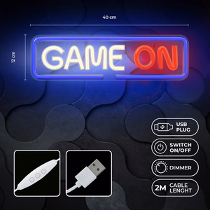 Neon PLEXI LED GAME ON multicolor FPNE23 Forever Light