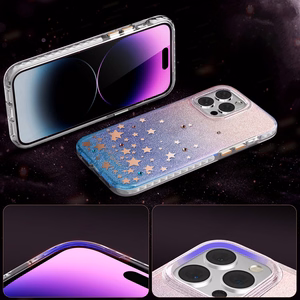 Kingxbar Heart Star Series tapauksessa iPhone 14 Plus tapauksessa eläinradan tähdet