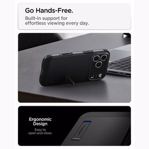 Spigen Tough Armor MagSafe suojakuori mallille iPhone 18 Pro / 17 Pro – väri: musta