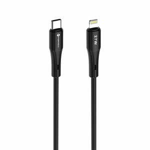 Kaapeli USB C - Lightning Forcell F-Energy PD 3A 27W Silikoninen 1 m C346 musta