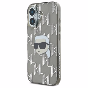 Karl Lagerfeld IML Karl Head Electroplated iPhone 16 Suojakuori - Musta