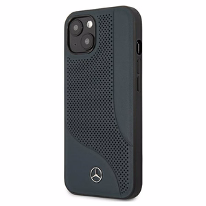 Mercedes Nahka rei'itetty alue Kotelo iPhone 13 mini - laivastonsininen