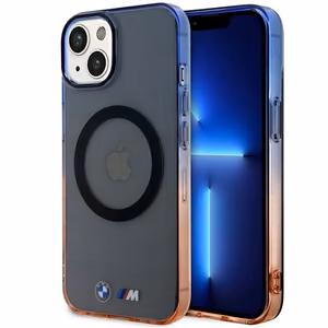 BMW Gradient Bumper MagSafe Suojakuori iPhone 14 Plus:lle - harmaa