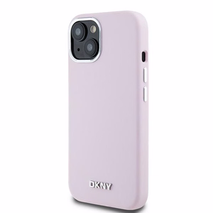 DKNY suojakuori iPhone 15 6,1' DKHMP15SSMCHLP pinkki HC MagSafe silikoni vaakasuoralla metallilogolla