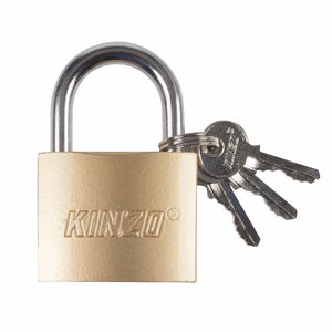 Kinzo 50 mm brass padlock with 3 keys