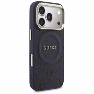 Guess Peony Hot Stamp MagSafe Suojakuori iPhone 17 Pro:lle - Sininen