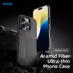 Rock Ultra Thin Aramid Fiber Kevlar 600D Suojakuori iPhone 16 Pro:lle musta