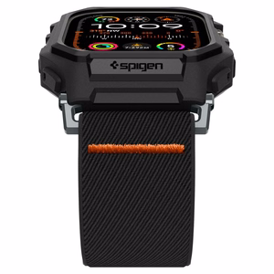 Spigen Lite Fit Pro Suojakuori Hihnalla Apple Watch Ultra 1 / 2 (49mm):lle - matta musta