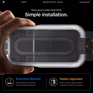 Spigen Glas.tR EZ Fit Pro HD 2 kpl yksityisyyttä suojaavia karkaistuja laseja Google Pixel 10 / 11 -malleille