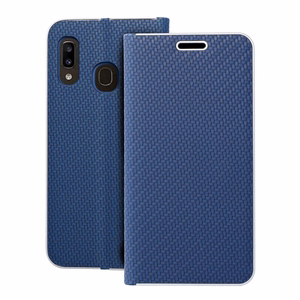 Flip case for Samsung A20e Luna Book Carbon blue