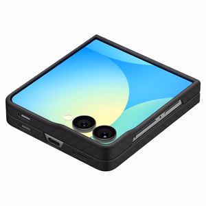 Spigen AirSkin Aramid Suojakuori Samsung Galaxy Z Flip 7:lle - Musta