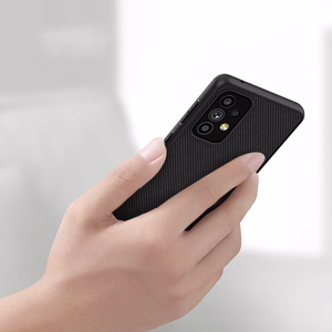 Nillkin Textured Case kestävä vahvistettu tapauksessa geelirunko ja nylon takaisin Samsung Galaxy A73 musta