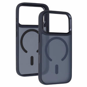 Liavec Cloudy suojakuori metallisella kamerakehyksellä Iphone 17 Pro Max -puhelimelle laivastonsininen (kameran ohjauspainike)