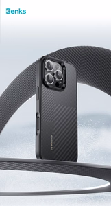 Benks Montage Magnetic Armor Pro Kevlar Case Metal Frame 600D+1500D (MF65) for Iphone 16 Pro black (Camera Control Button)