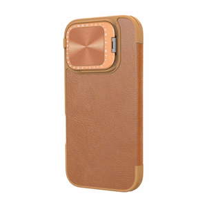 Etui Nillkin Qin Prop Nahka iPhone 16 (brązowy)