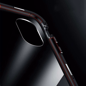 Wozinsky Full Magnetic Case Full Body etu- ja takakuori sisäänrakennettu lasi Samsung Galaxy A72 4G musta läpinäkyvä musta läpinäkyvä
