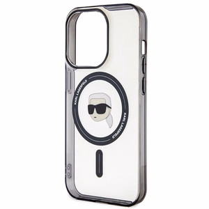Karl Lagerfeld KLHMP15XHKHNOTK iPhone 15 Pro Max 6,7 läpinäkyvä kovakuori IML Karlin pää MagSafe
