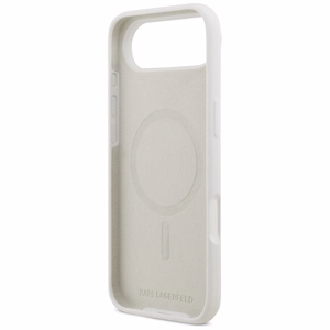 KARL LAGERFELD suojakuori iPhone 17 Air MagSafe-yhteensopiva KLHMP17MSKIGROH (Silicone W/ KL Sketch & Logo) valkoinen