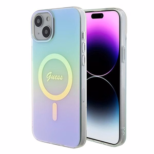 Guess GUHMP15MHITSQ iPhone 15 Plus 6,7 turkoosi/turkoosi kovakuori IML Iridescent MagSafe