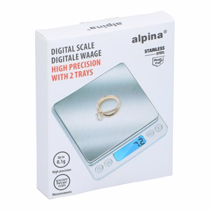 Alpina precision digital scale with two trays