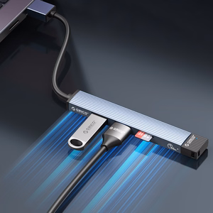 Orico AH-A13 USB-A Keskitin 1x USB-A 3.0 + 3x USB-A 2.0 - harmaa