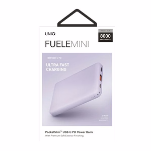 Powerbank Uniq Fuele mini 8000mAh USB-C 18W PD Pikalataus - laventeli - laventeli