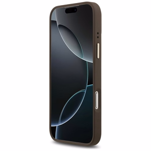 Guess 4G Logo Plate MagSafe suojakuori iPhone 17 Pro Max - ruskea