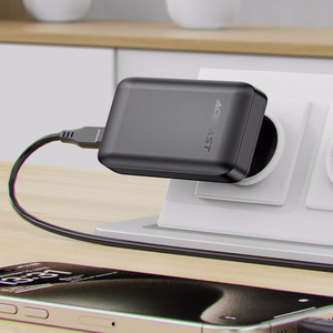 Acefast A100 65W GaN 2 USB-C+ USB-A Charger Ultra Slim - Black