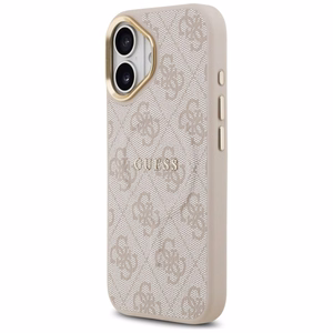 Guess 4G PU Classic Logo MagSafe suojakuori iPhone 17:lle - vaaleanpunainen