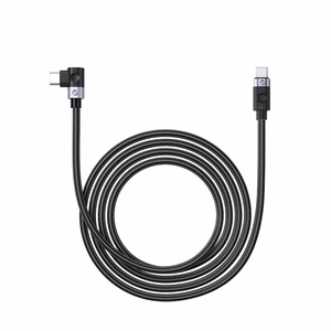 Orico C2C kulmamallinen USB-C–USB-C PD, 100 W-kaapeli, 0,5 m – musta