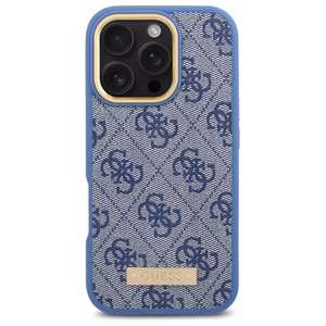 Guess 4G Logo Plate MagSafe Suojakuori iPhone 16 Pro Max:lle - Sininen