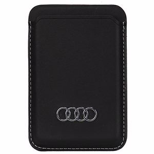 Audi Tekonahkainen magneettinen lompakko yhteensopiva MagSafen kanssa - musta