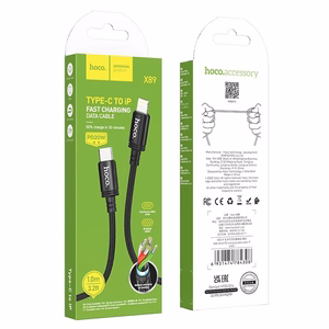 Hoco USB-C - Lightning -kaapeli PD 20W 1 m X89 - musta