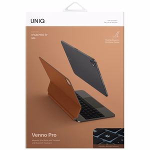 Uniq Venno Pro Magneettinen älykäs näppäimistösuojakuori iPad 11" 2025 / iPad Air 11" 2024 / 2025 / iPad Pro 11" 2018 / 2020 / 2021 / 2022 / 2024 - ruskea