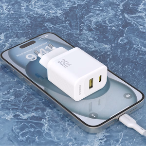 Dudao A27MaxCEU PD QC 35W USB-A USB-C Wall Charger with USB-C Cable - White
