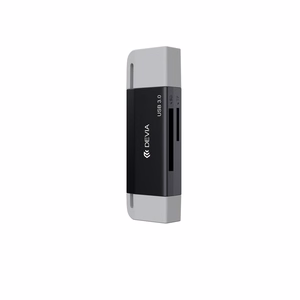 Devia kortinlukija 2in1 EL240 USB/USB-C 3.0 musta